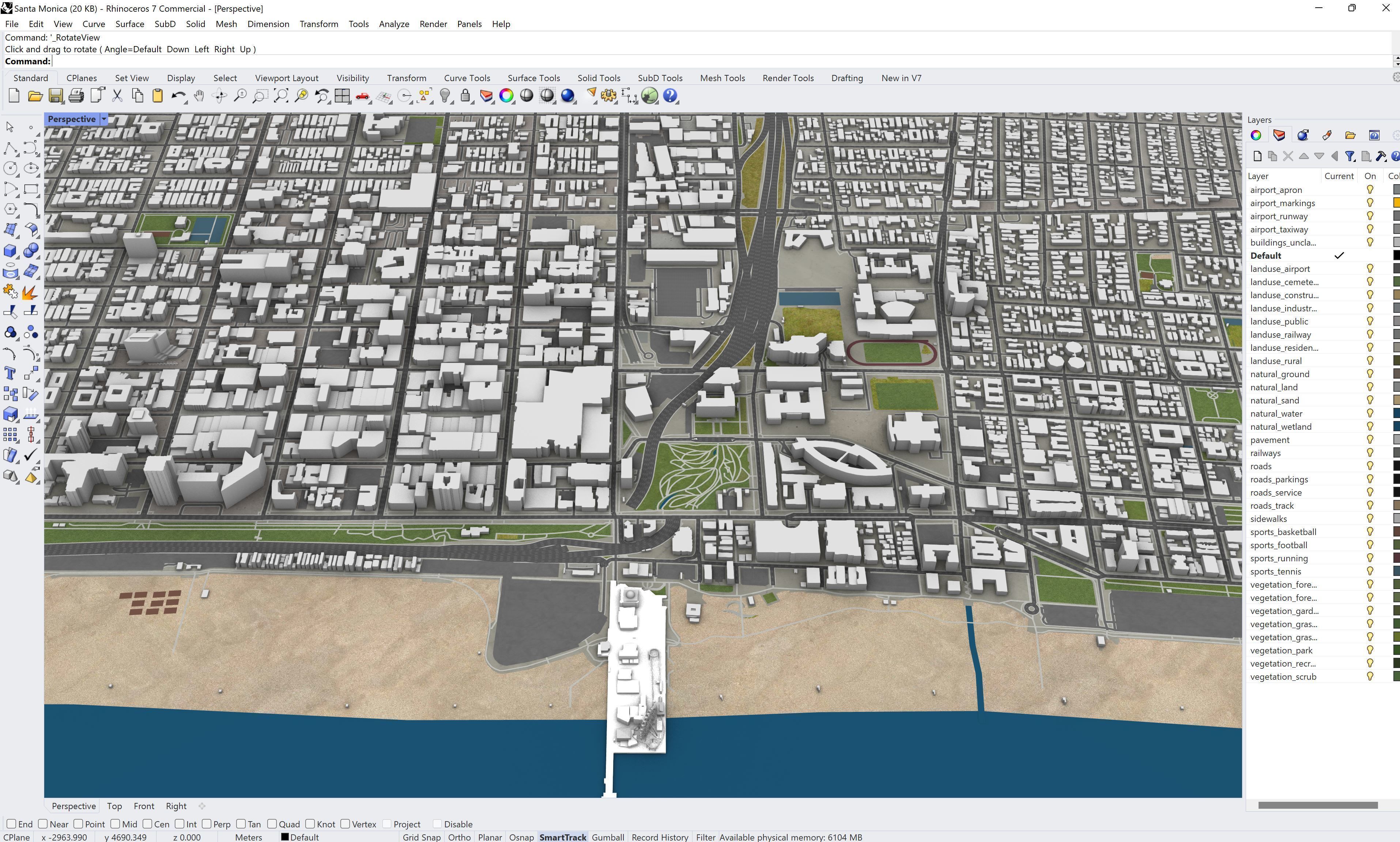 Santa Monica Low-poly 3D model_14