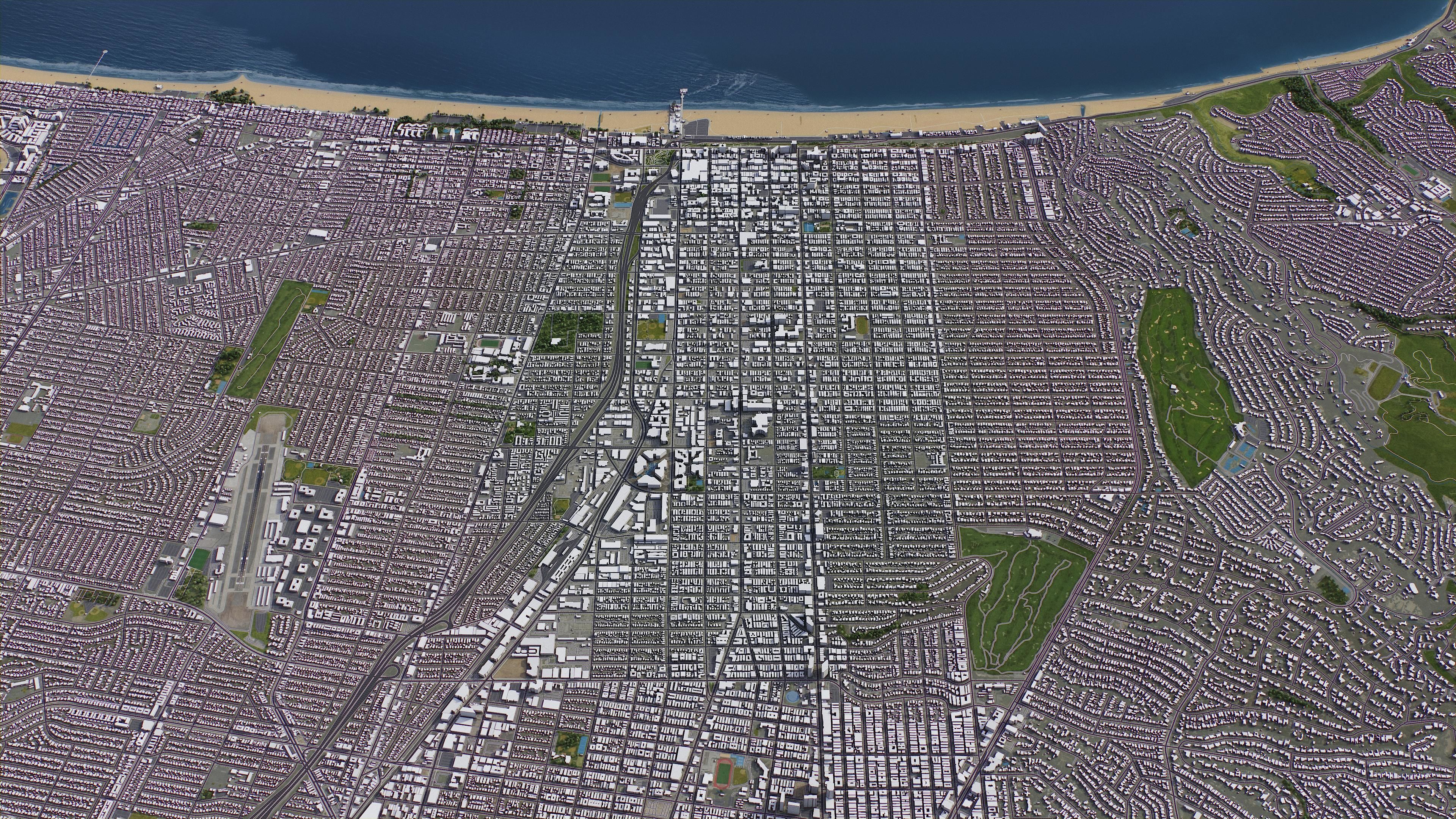 Santa Monica Low-poly 3D model_12