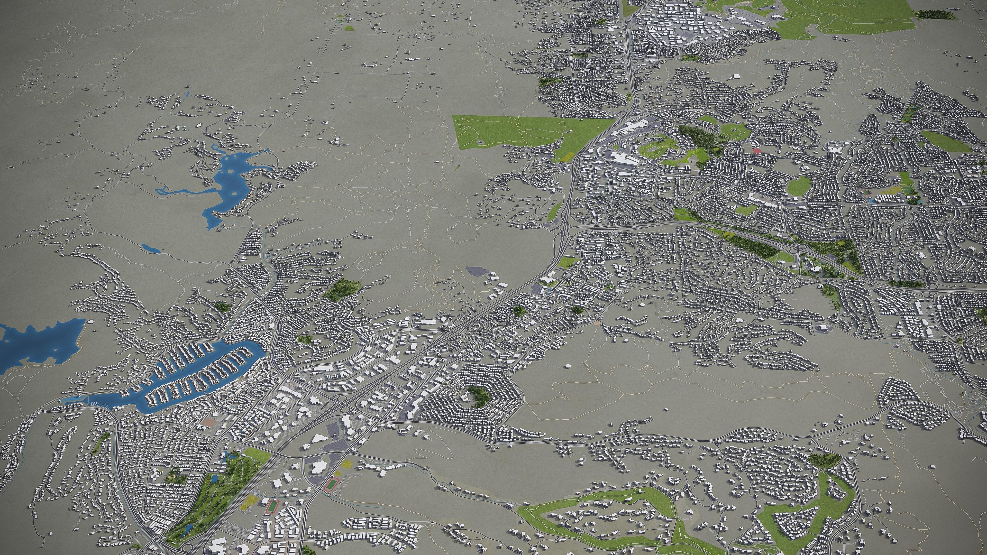 Thousand Oaks  Low-poly 3D model_4