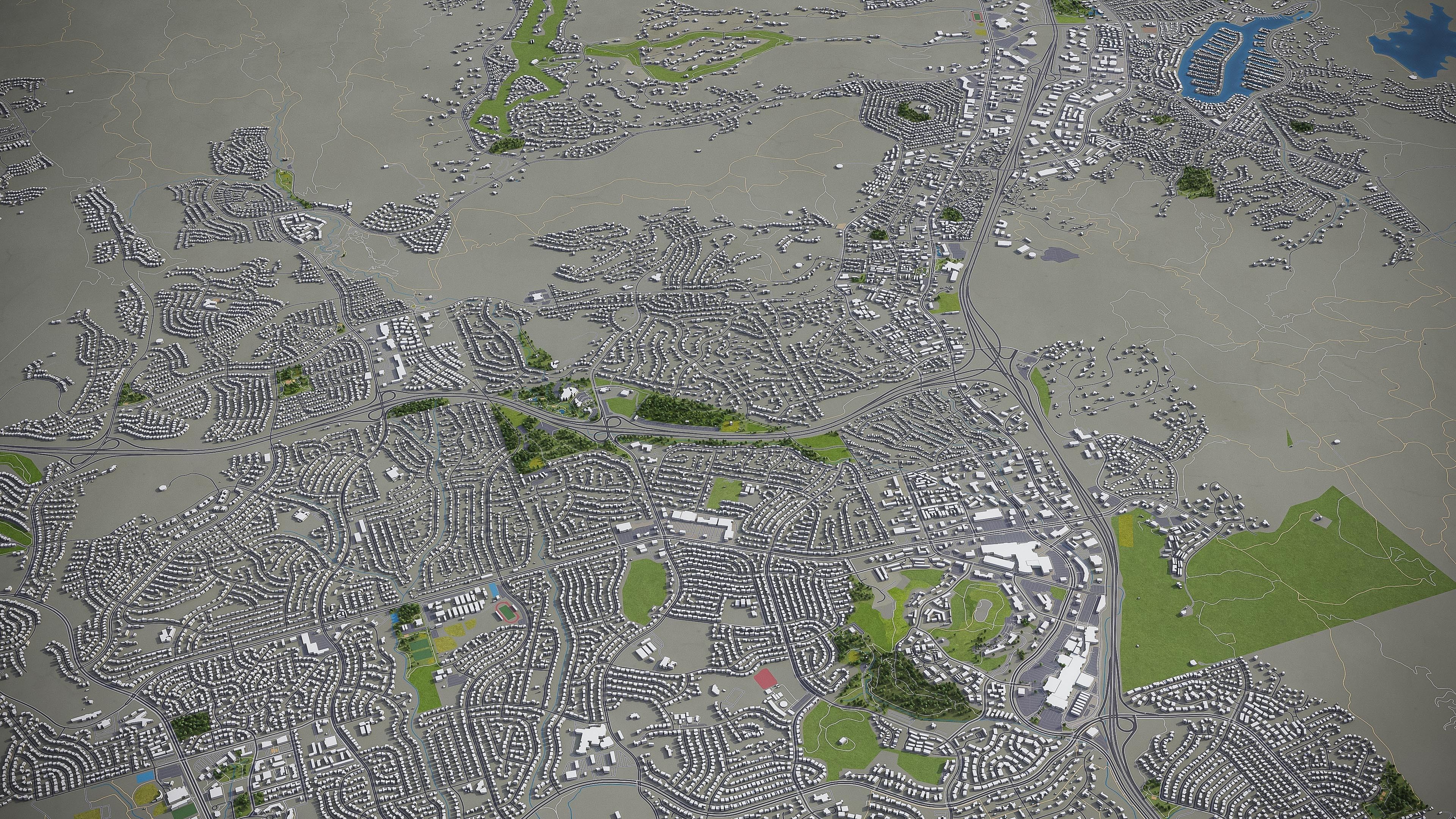 Thousand Oaks  Low-poly 3D model_5