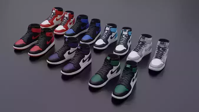 Nike air Jordan sneaker 3D model