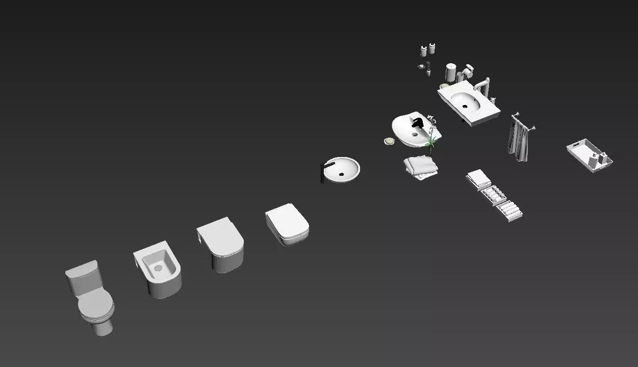 bathtub toilet Free 3D model