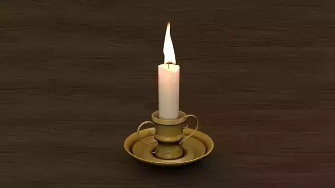 Old Ancient Candle 3D model