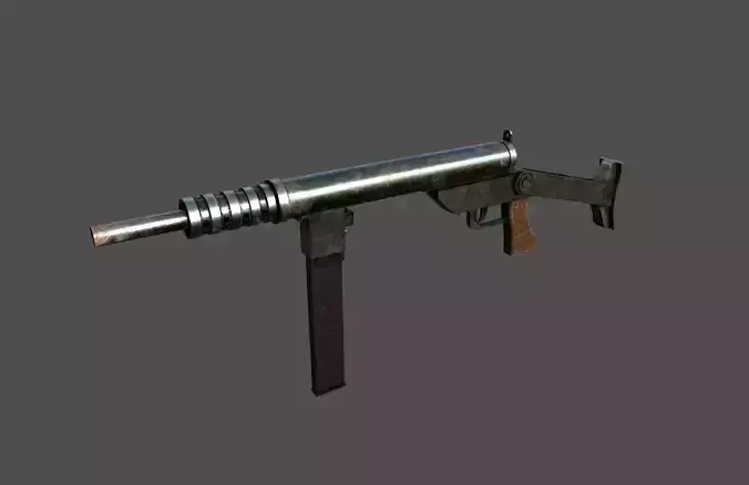 Blyskawica SMG - Shooter Weapon Low-poly 3D model