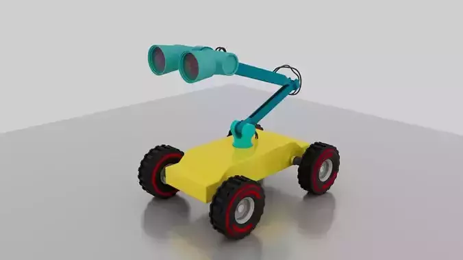 Robot toy on wheels