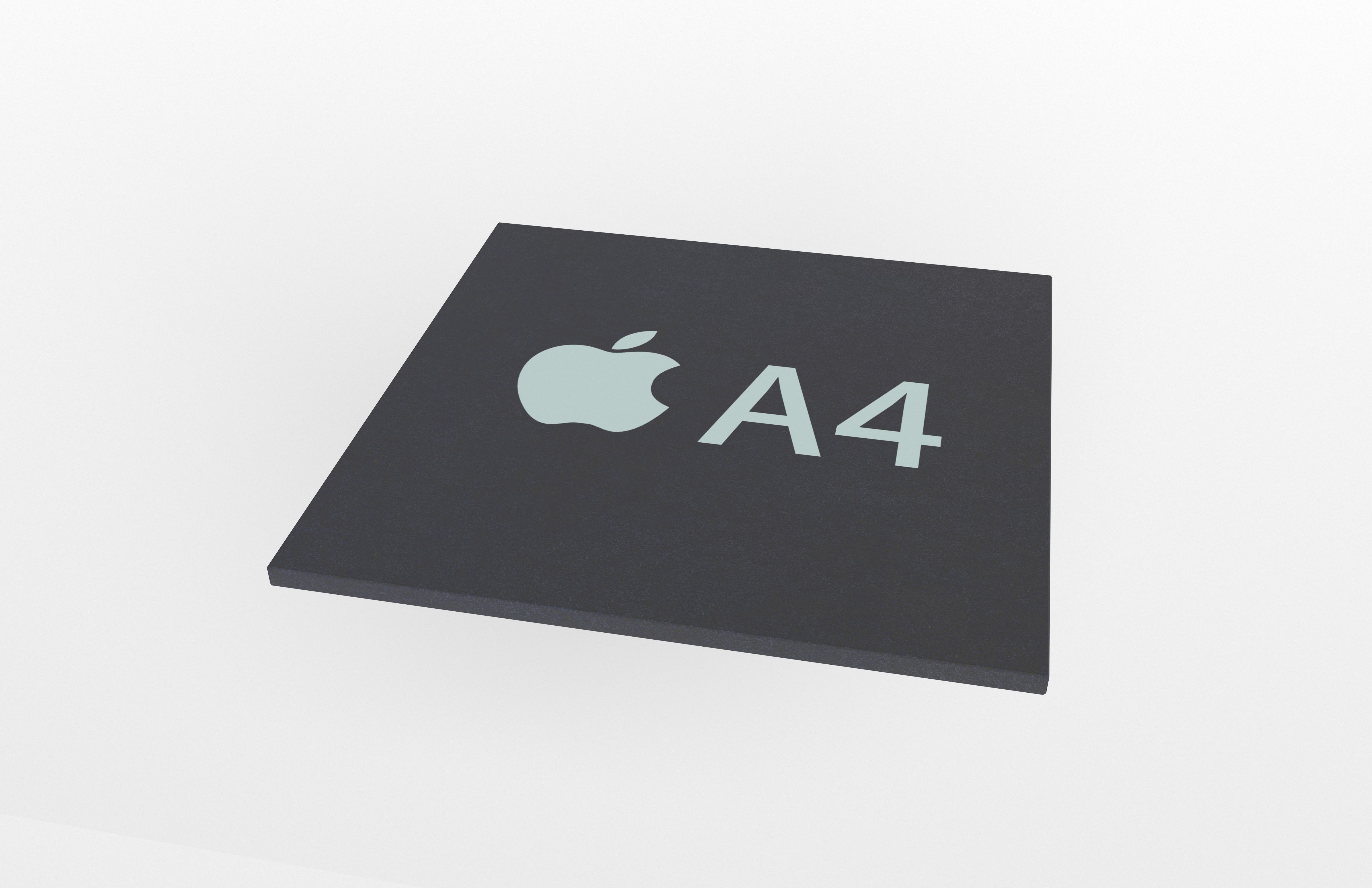 Apple CPU A4 Low-poly 3D model_2