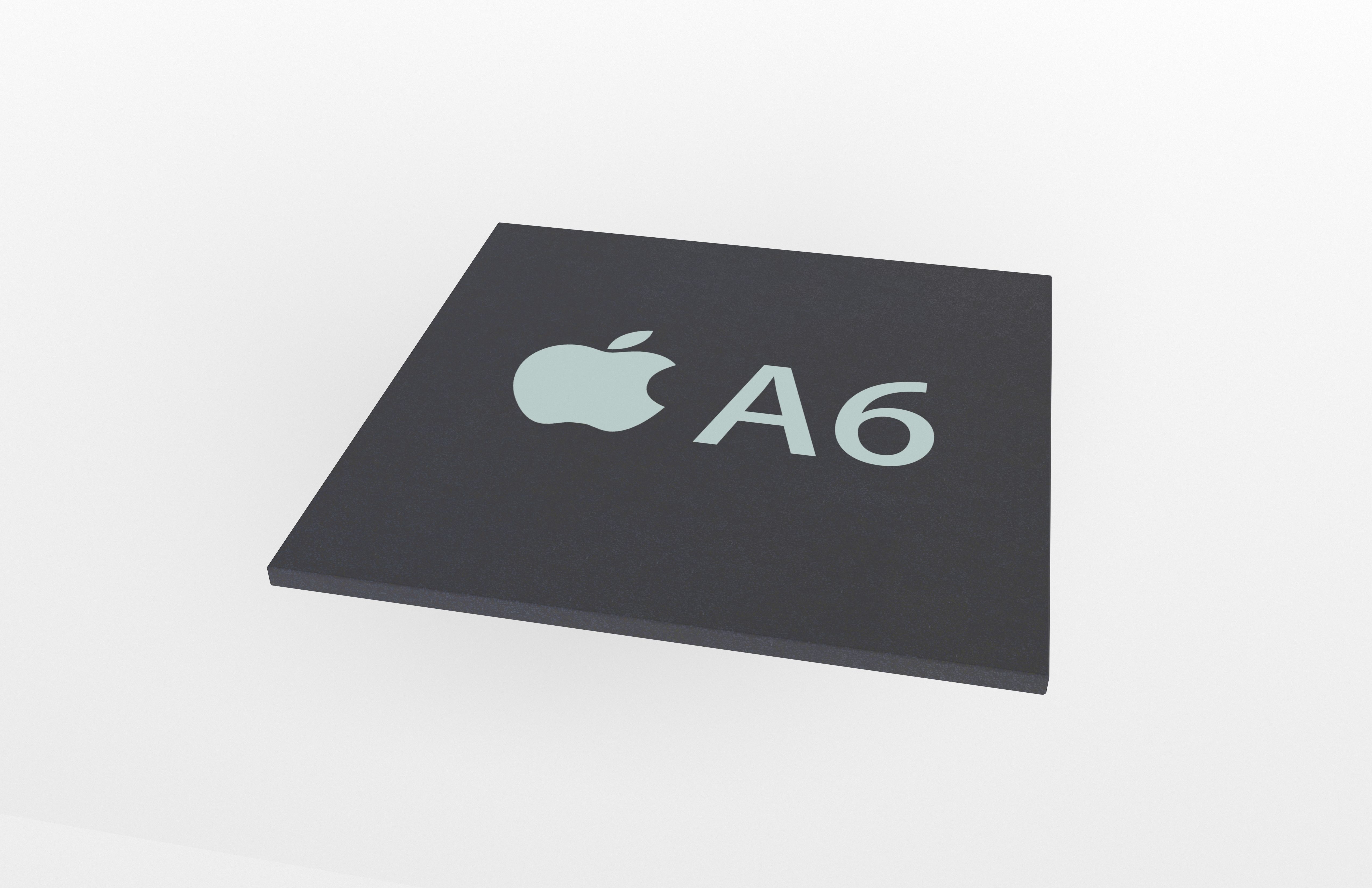 Apple CPU A6 Low-poly 3D model_3