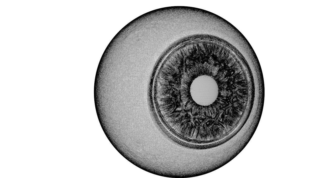 Eye Realistic wall light with circular design 3D model_8