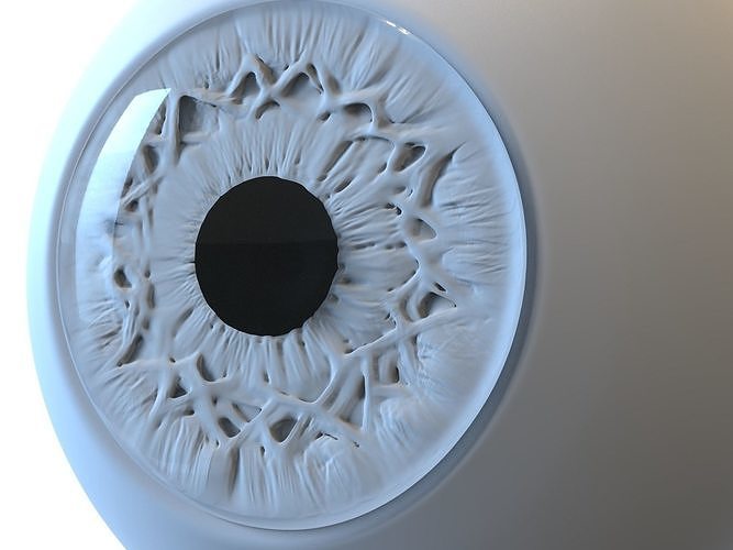 Eye Realistic wall light with circular design 3D model