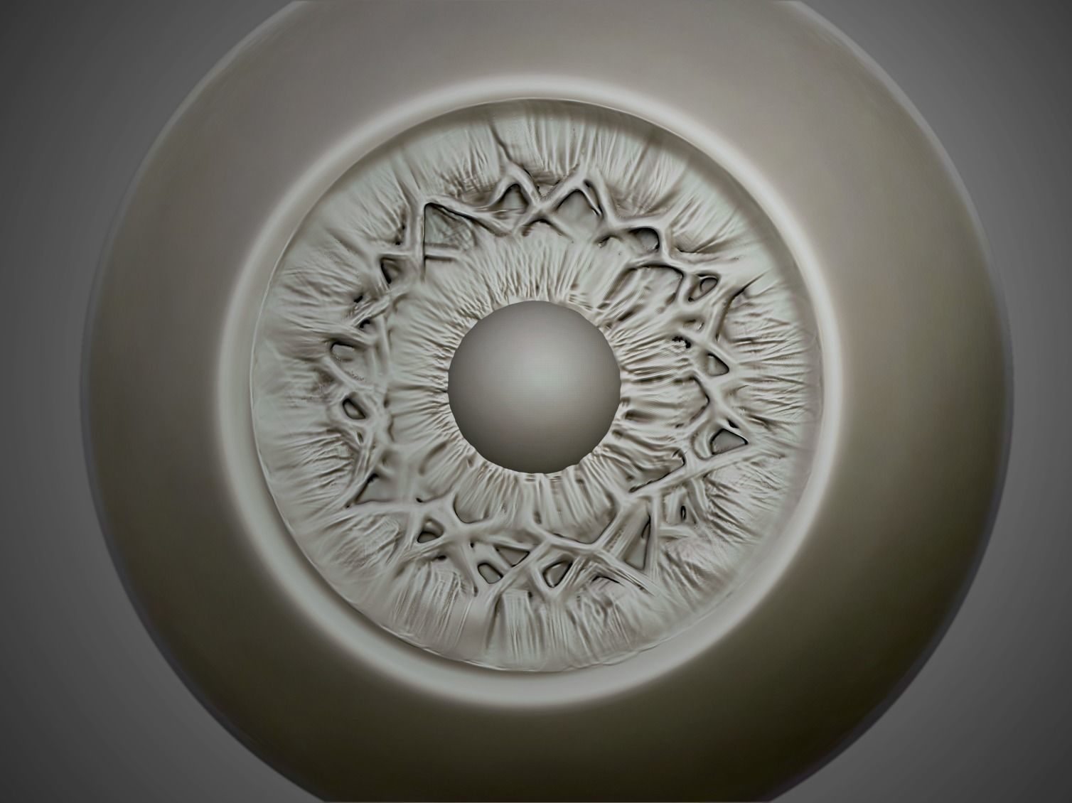 Eye Realistic wall light with circular design 3D model_5