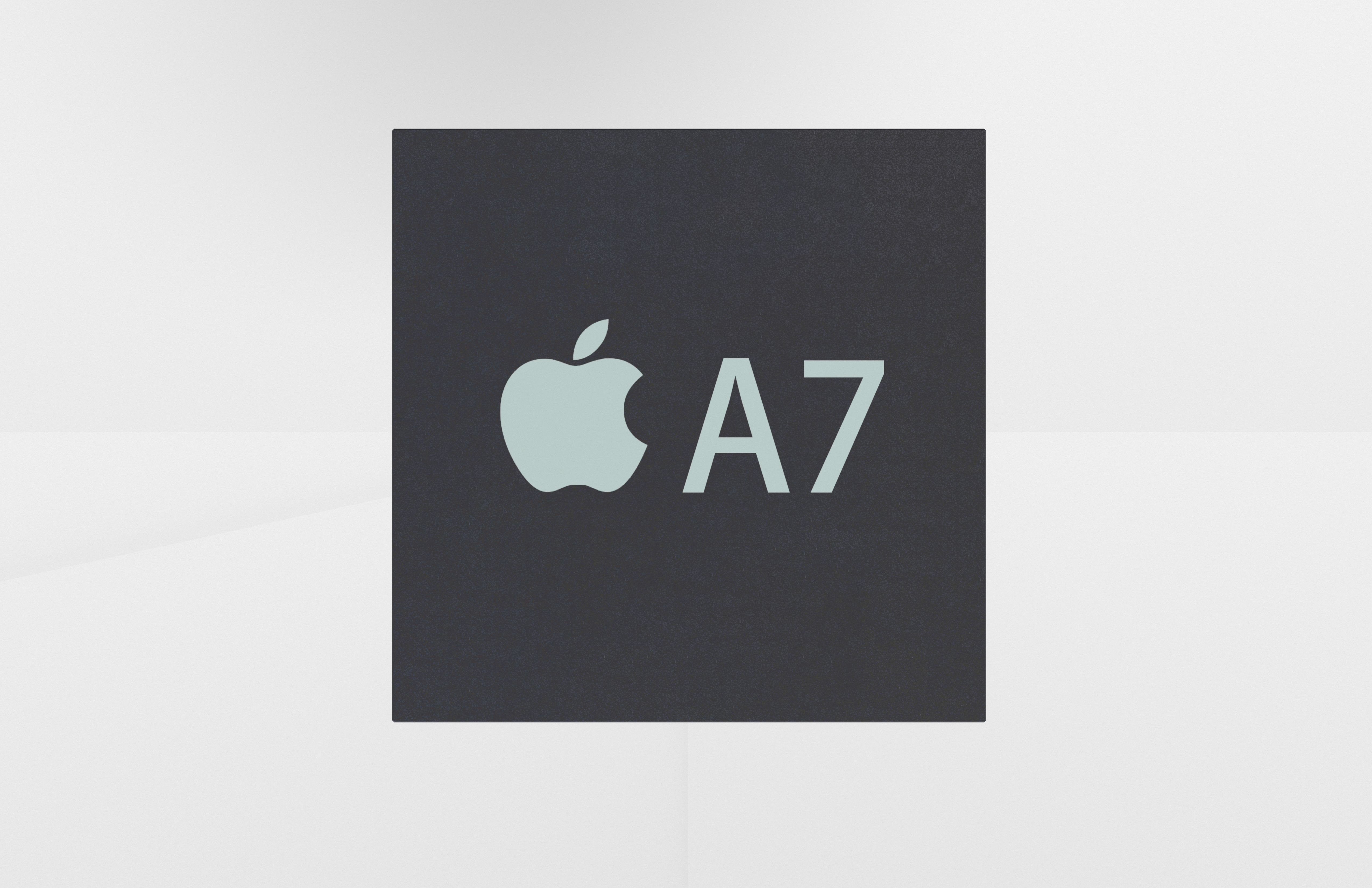 Apple CPU A7 Low-poly 3D model_3
