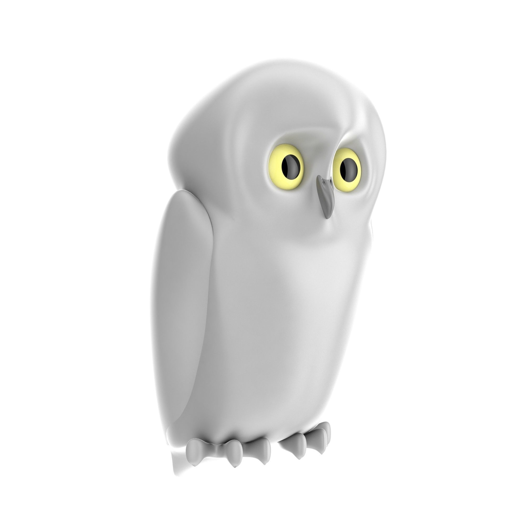 Owl Toy Low-poly 3D model_5