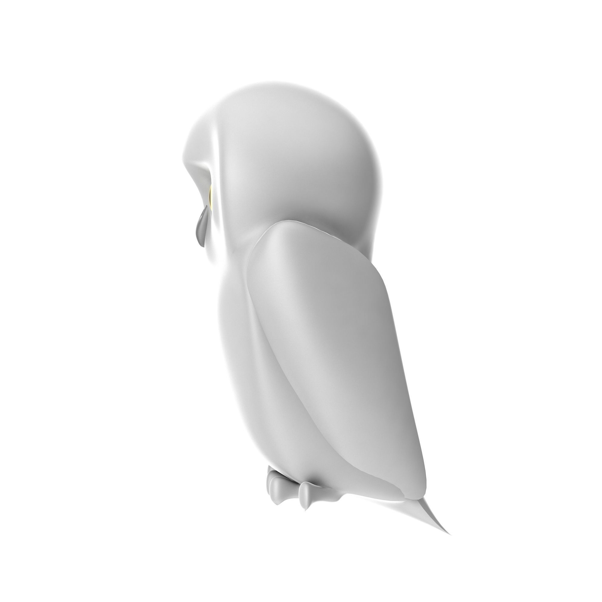 Owl Toy Low-poly 3D model_2