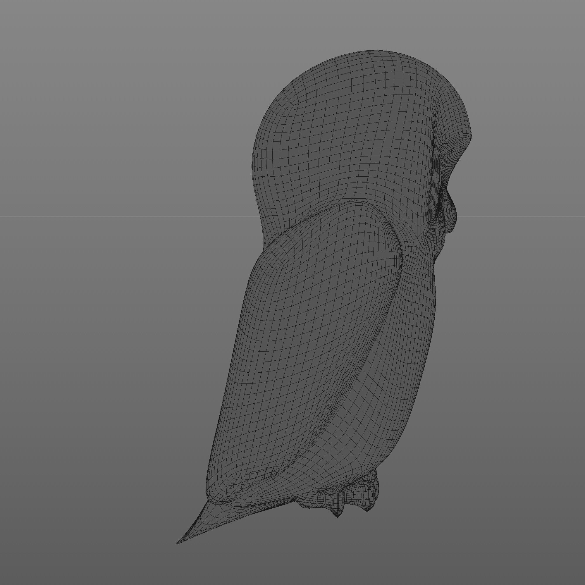 Owl Toy Low-poly 3D model_9