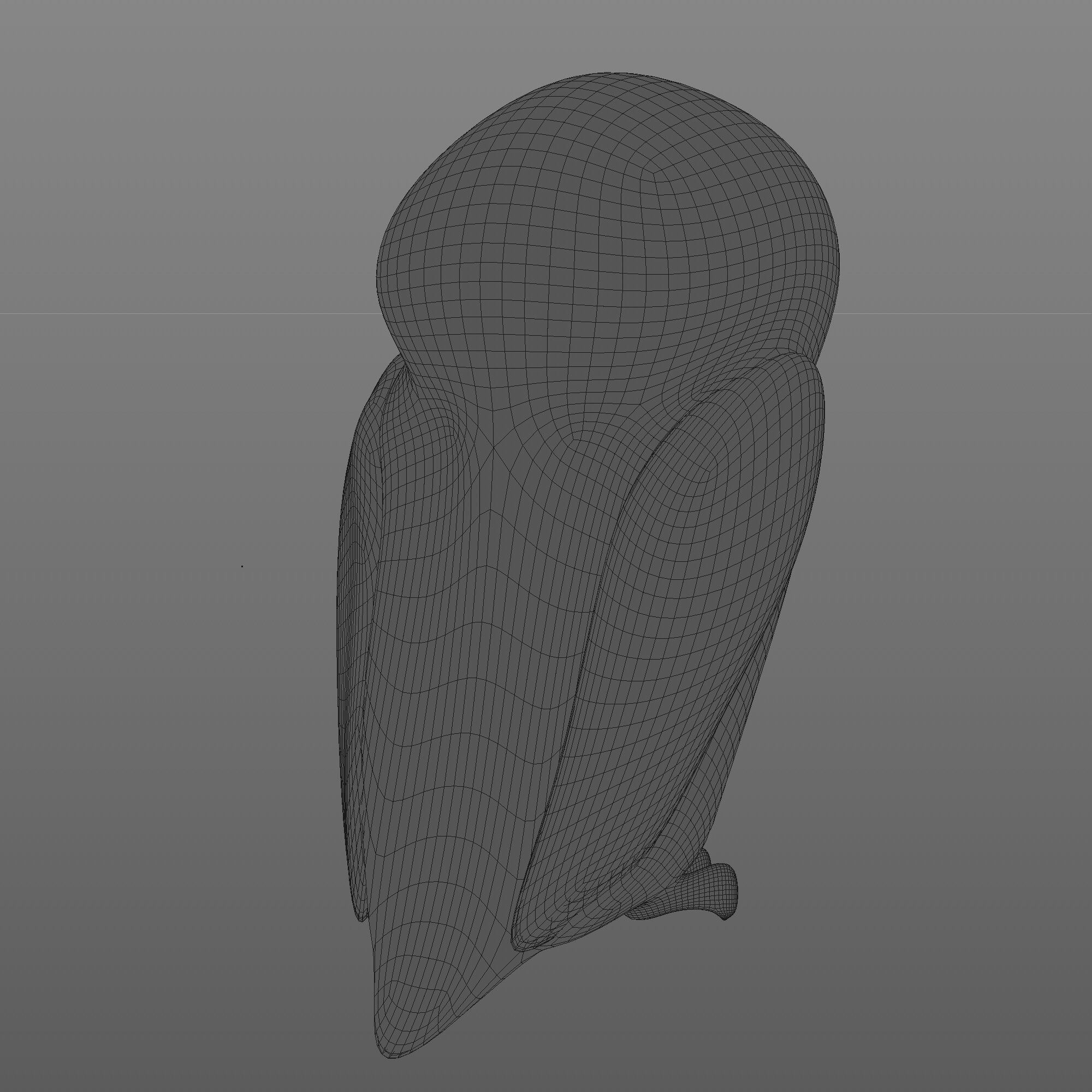 Owl Toy Low-poly 3D model_10