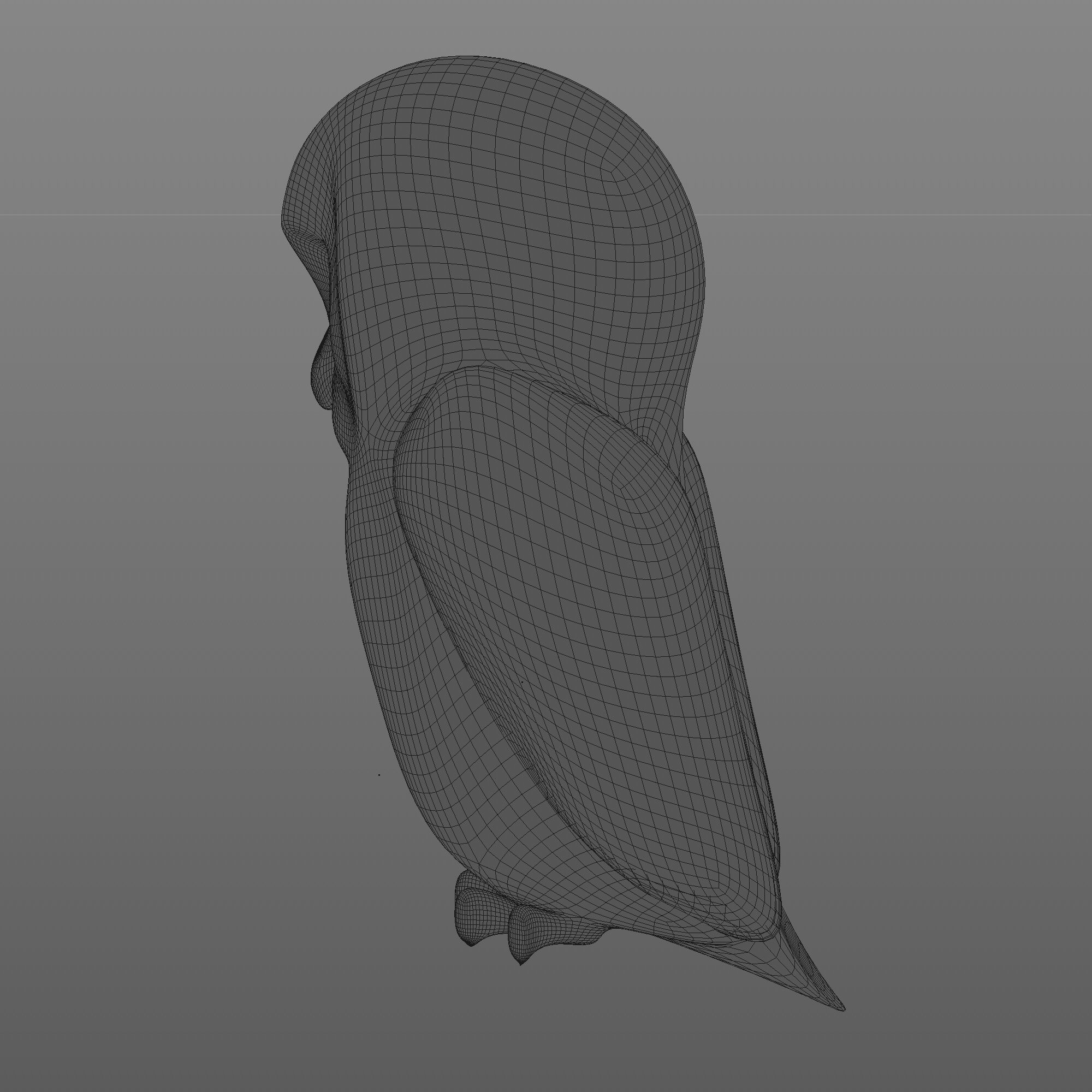 Owl Toy Low-poly 3D model_11