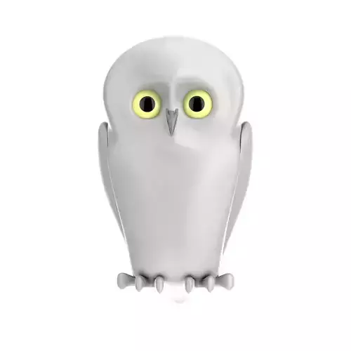 Owl Toy Low-poly 3D model