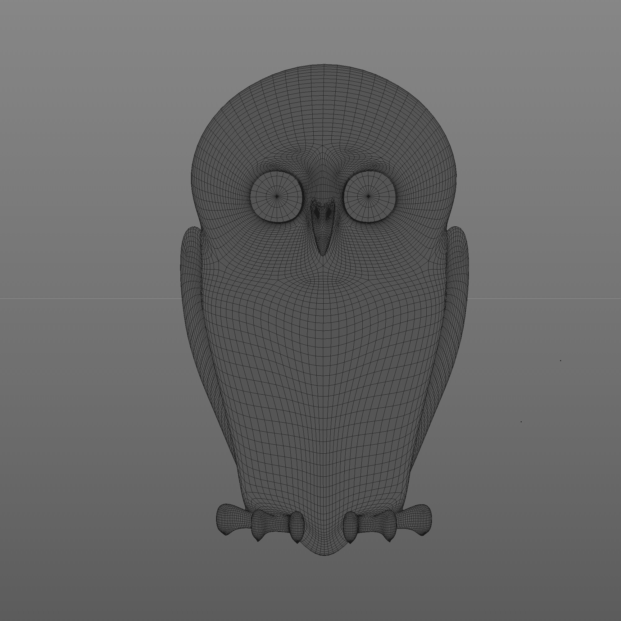 Owl Toy Low-poly 3D model_8
