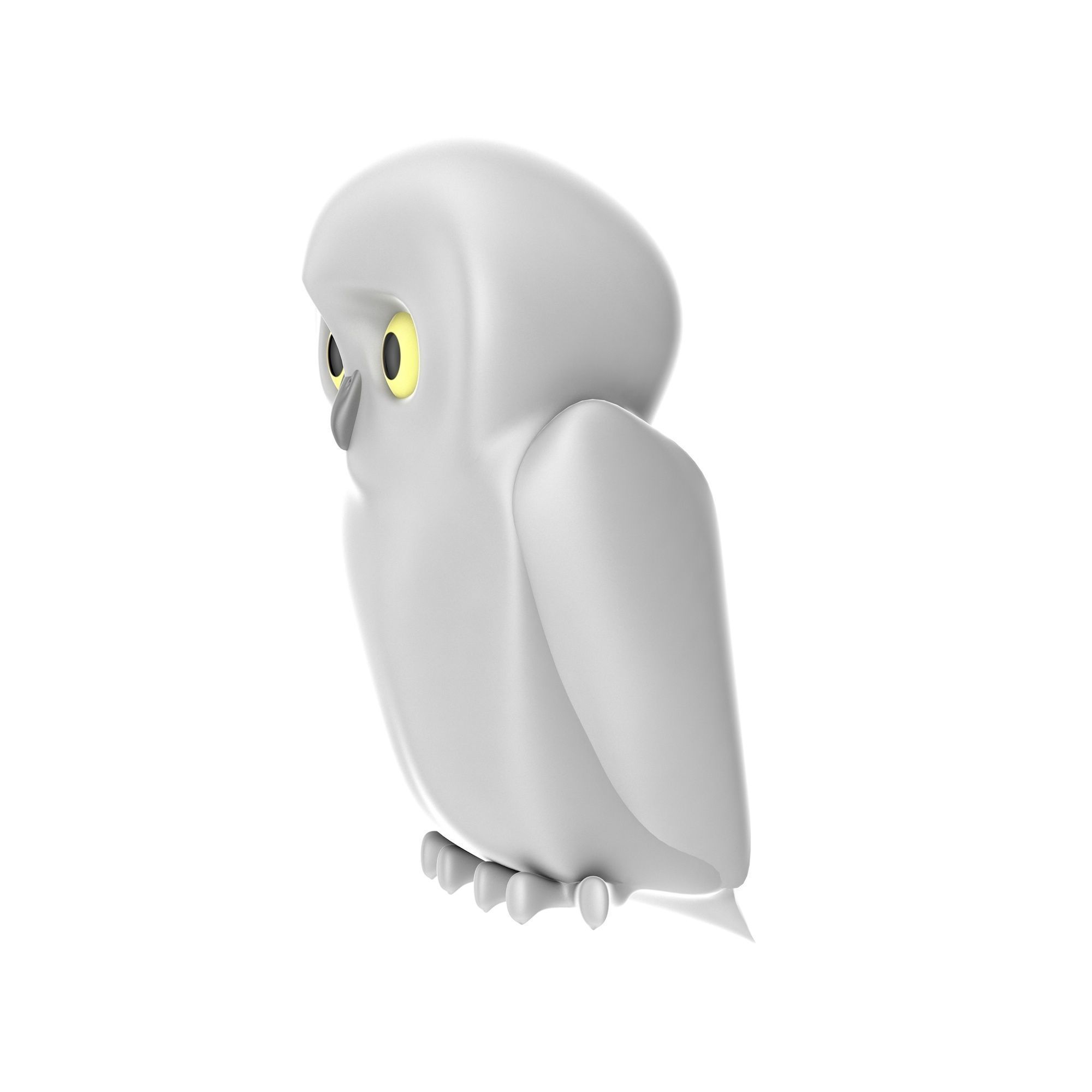 Owl Toy Low-poly 3D model_1