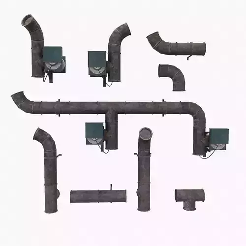 Ventilation old Low-poly 3D model