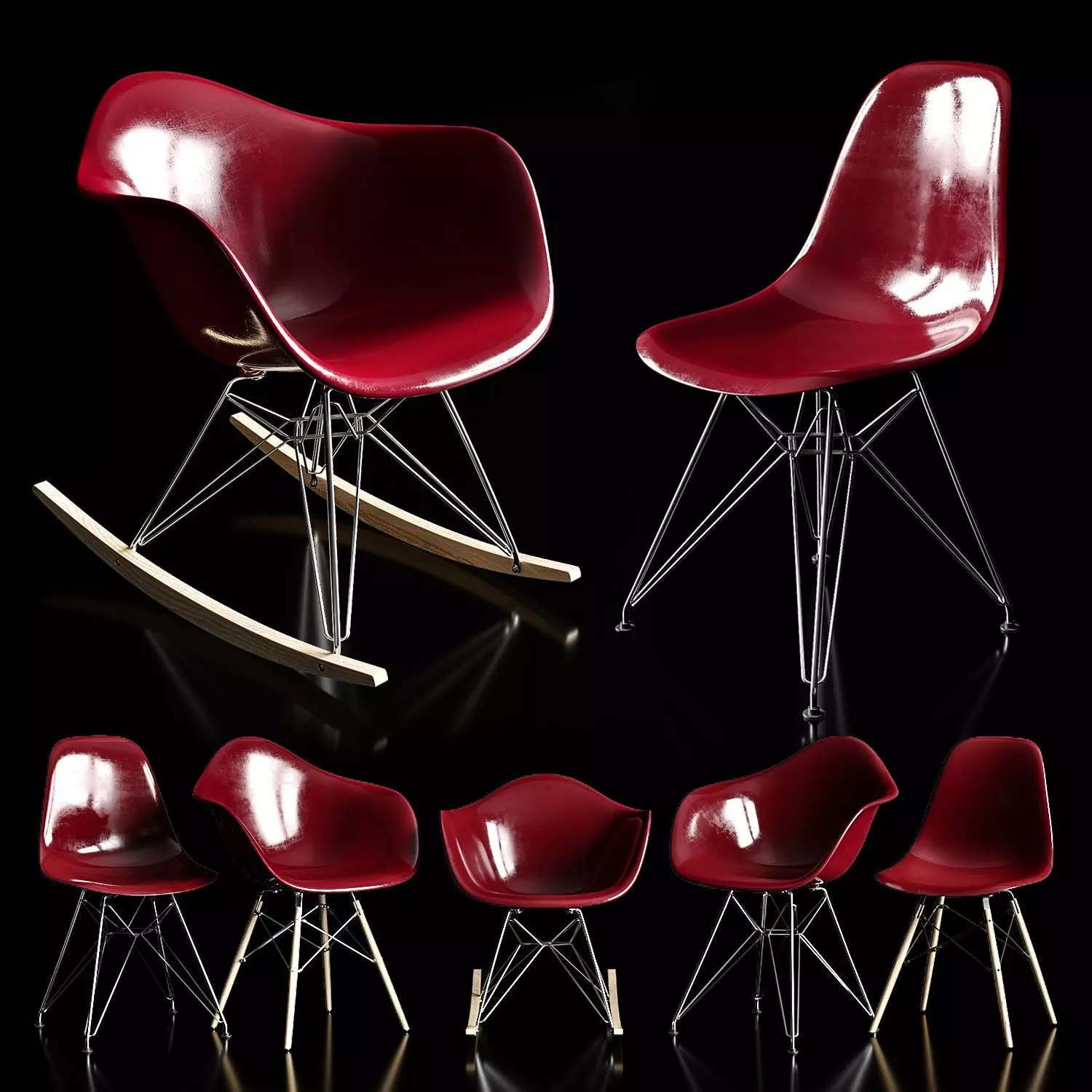 Chairs eames 3D model