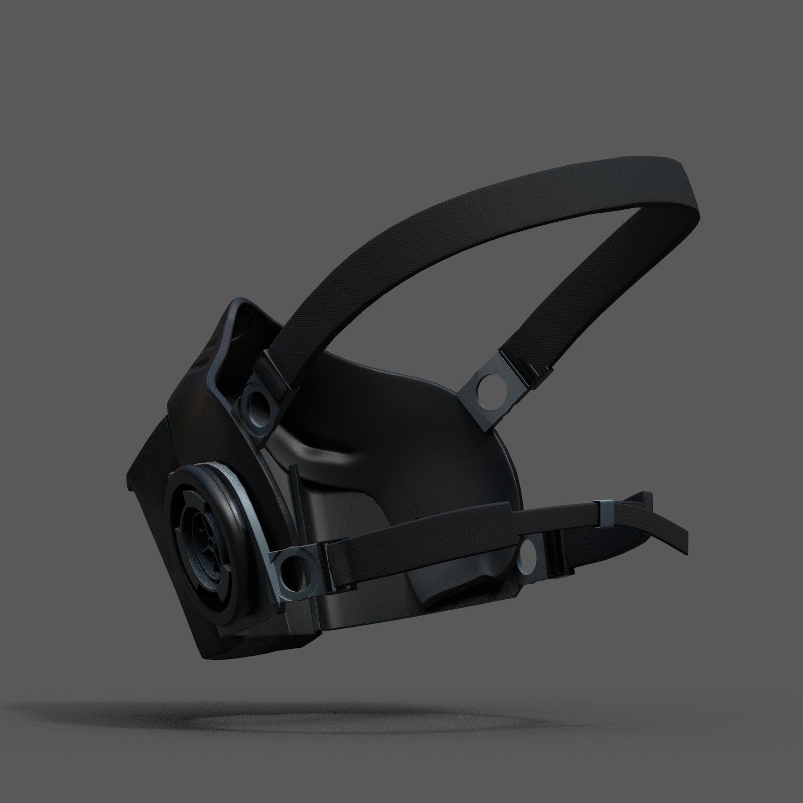 Gas mask helmet scifi fantasy Generic plastic military  Low-poly 3D model_6