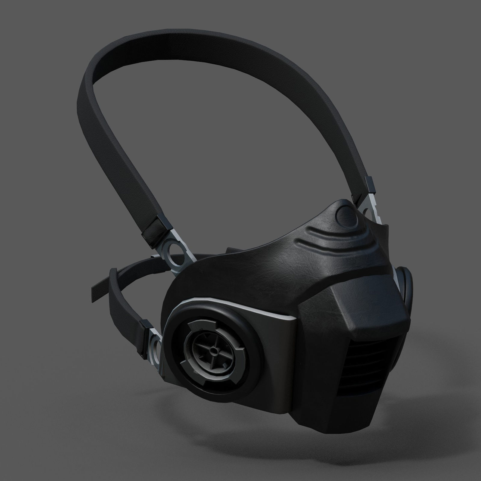 Gas mask helmet scifi fantasy Generic plastic military  Low-poly 3D model_3