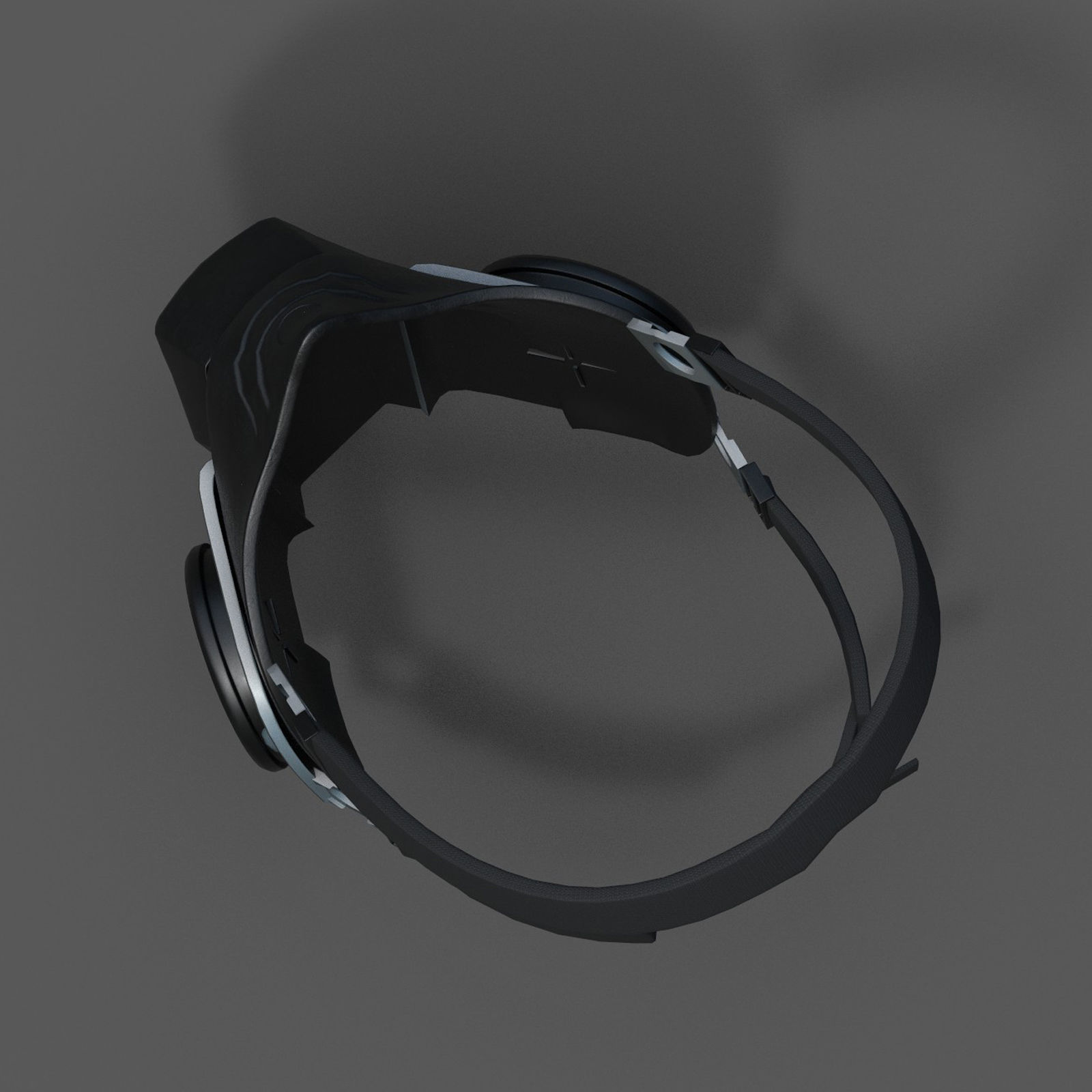 Gas mask helmet scifi fantasy Generic plastic military  Low-poly 3D model_5