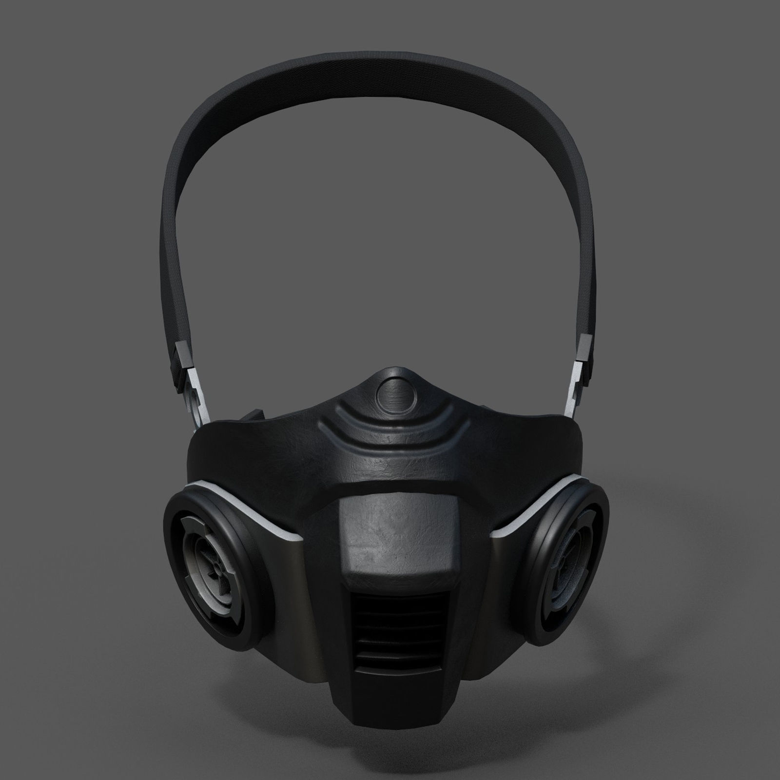 Gas mask helmet scifi fantasy Generic plastic military  Low-poly 3D model_4