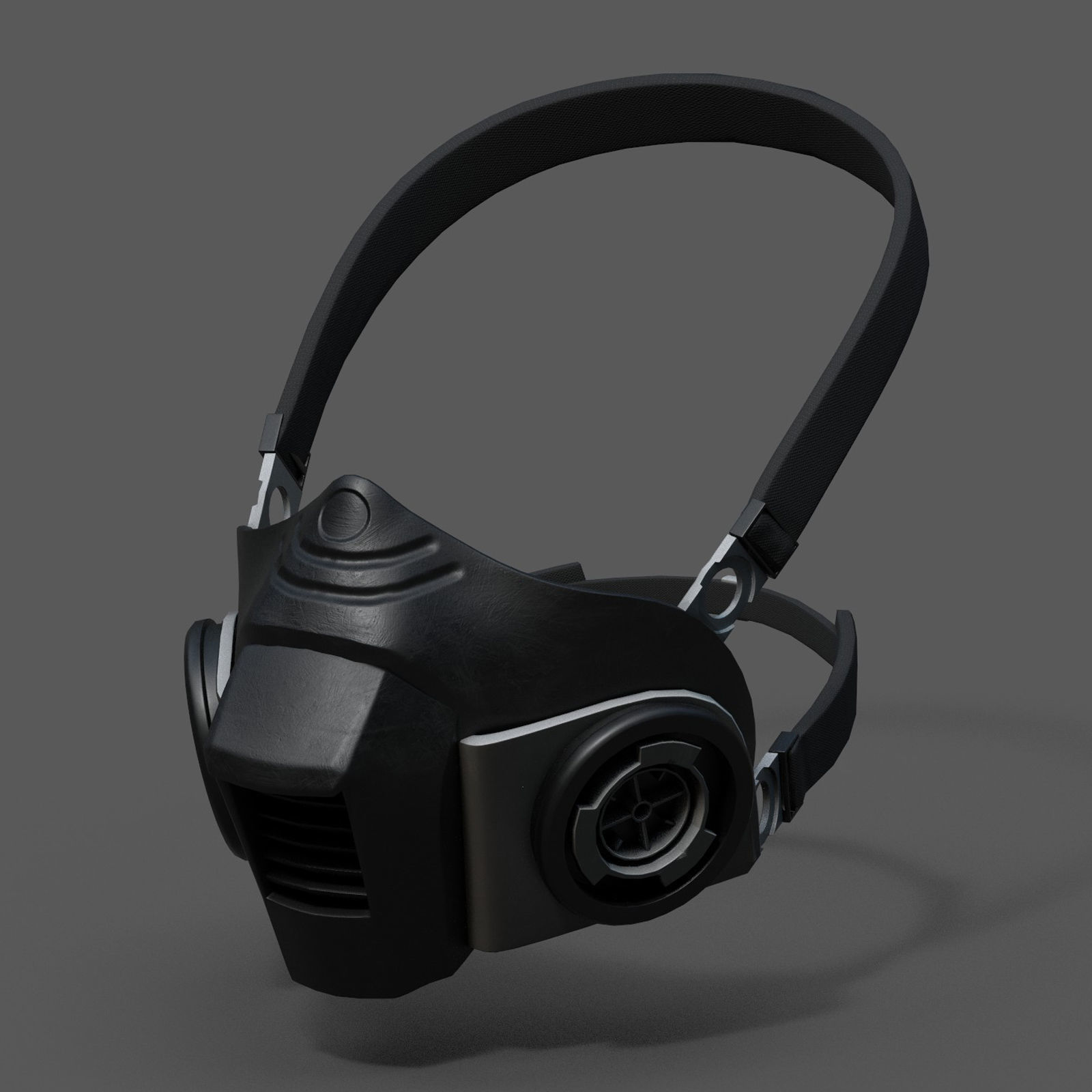 Gas mask helmet scifi fantasy Generic plastic military  Low-poly 3D model_2