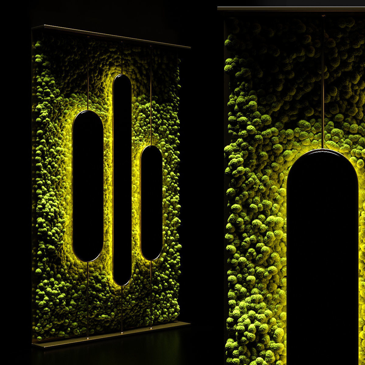Stabilized moss and mirrors 3D model_2