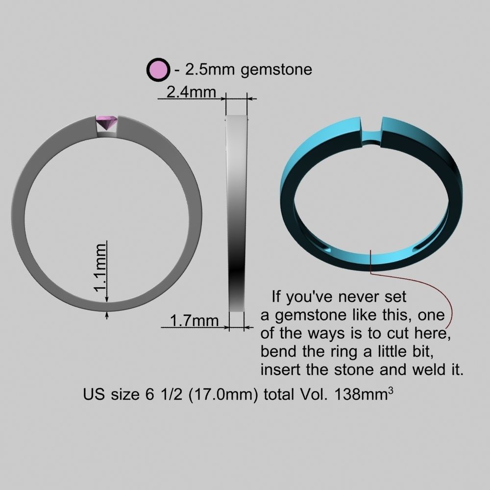 Wedding Fashion Ring 3D print model_18