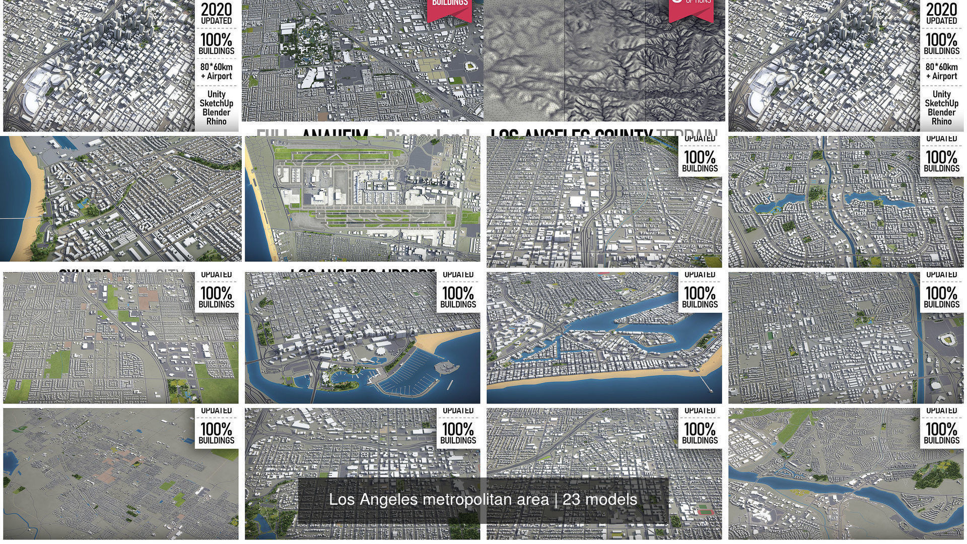 Los Angeles 3D Model Collection_3