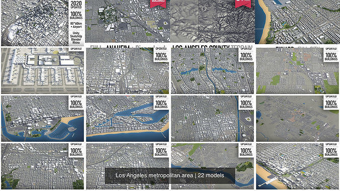 Los Angeles 3D Model Pack 2