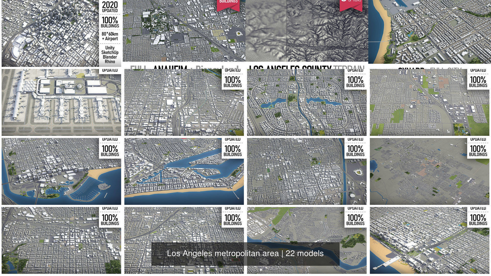 Los Angeles 3D Model Collection_1