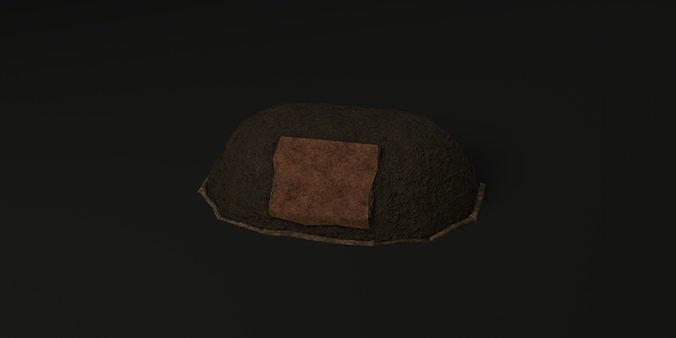 Neanderthal paleolithic primitive  fortified settlement Low-poly 3D model 7