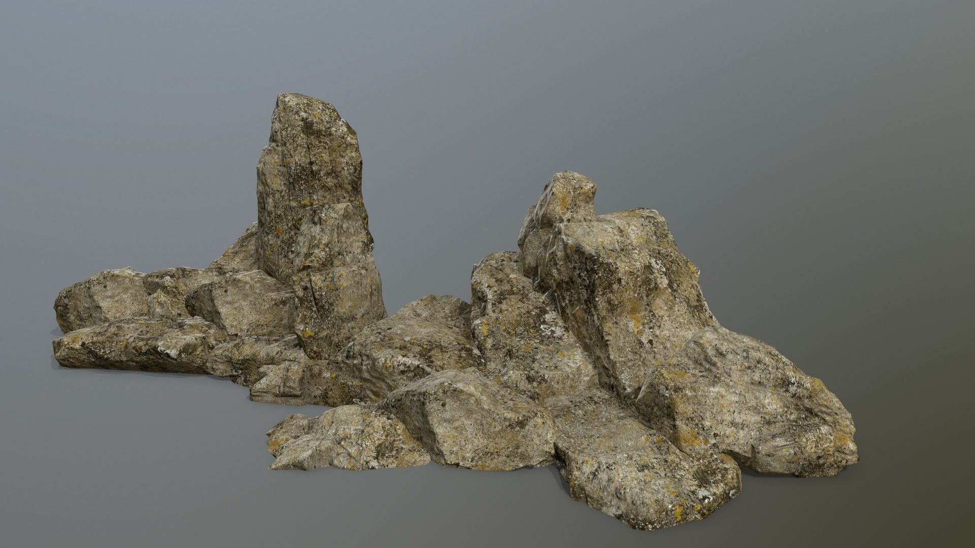 rocks  Low-poly 3D model_2