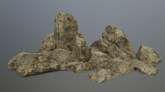rocks  Low-poly 3D model