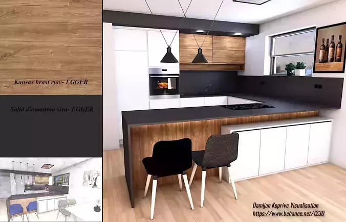 modern kitchen 3dmodel