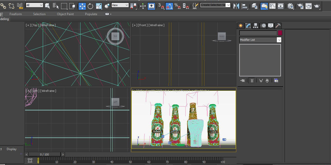 3D model Heineken Beer Bottle 3D model Low-poly 3D model_3