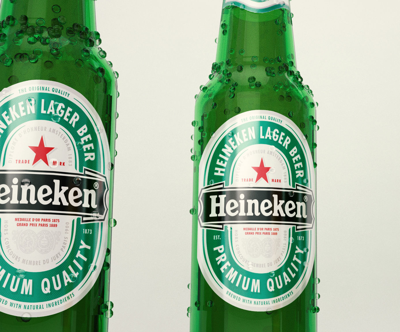 3D model Heineken Beer Bottle 3D model Low-poly 3D model_1