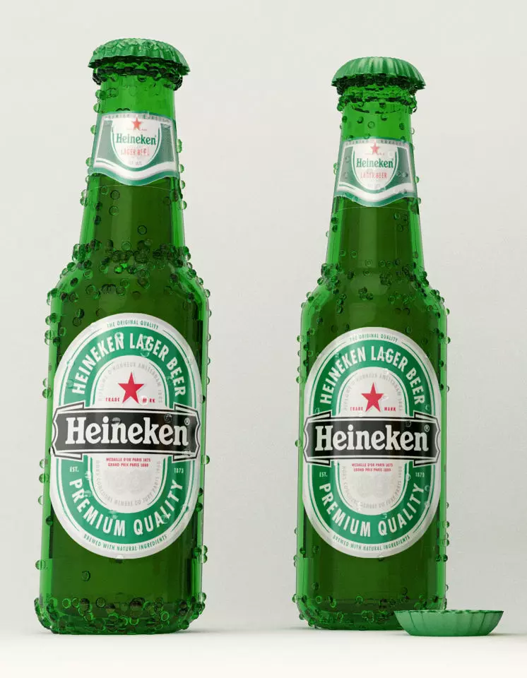 3D model Heineken Beer Bottle 3D model Low-poly 3D model_0