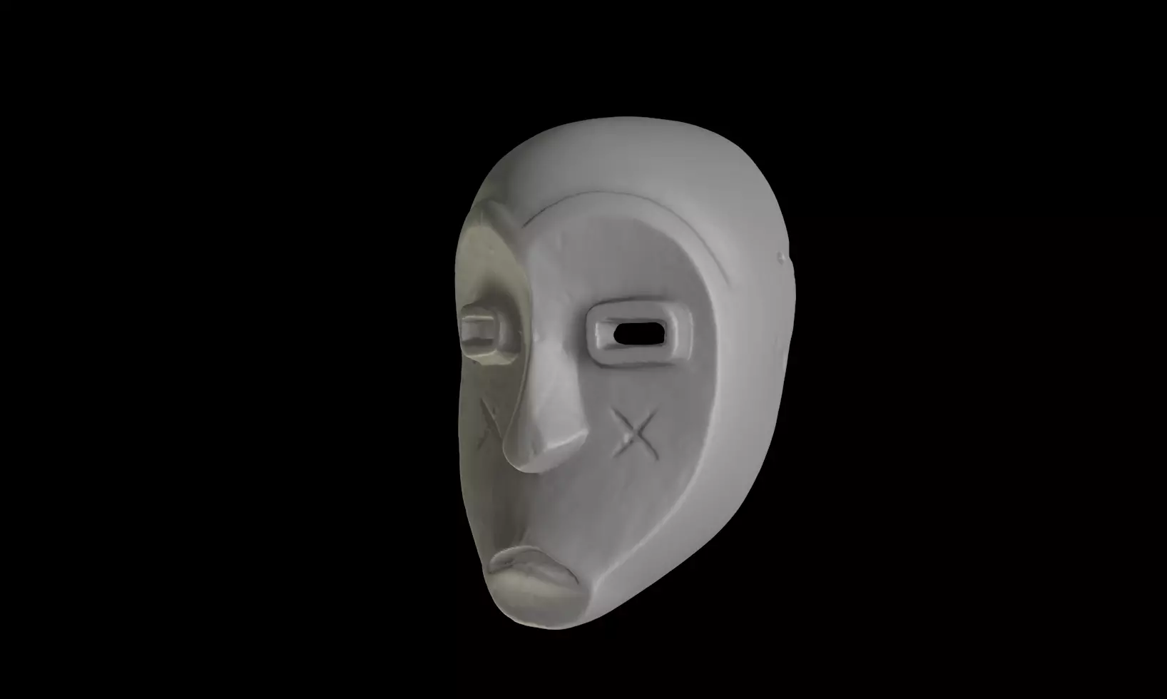 African Mask  3D print model_0