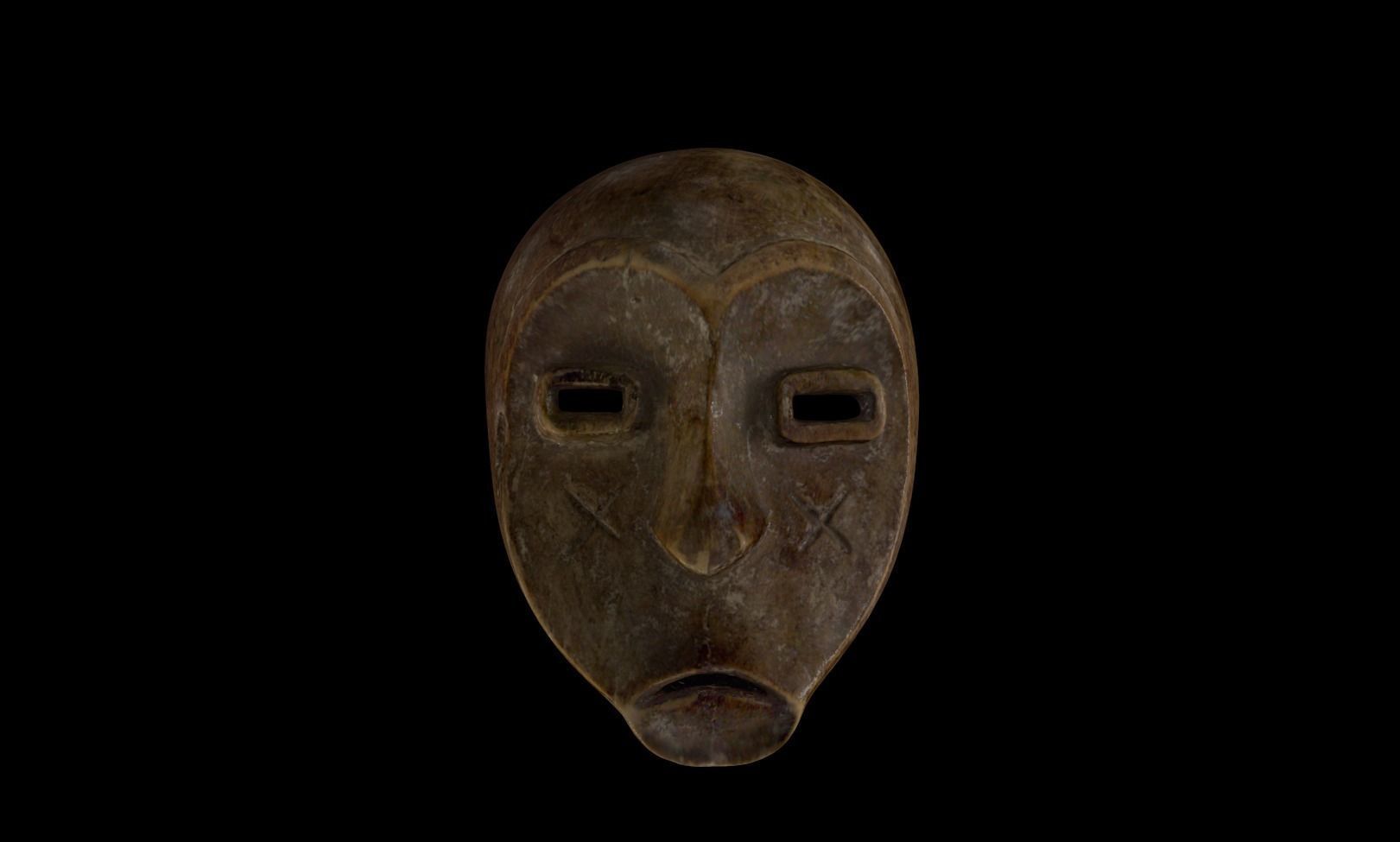 African Mask  3D print model_4