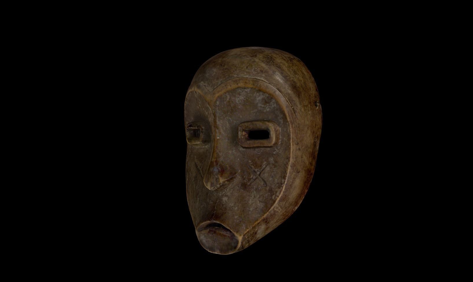 African Mask  3D print model_3