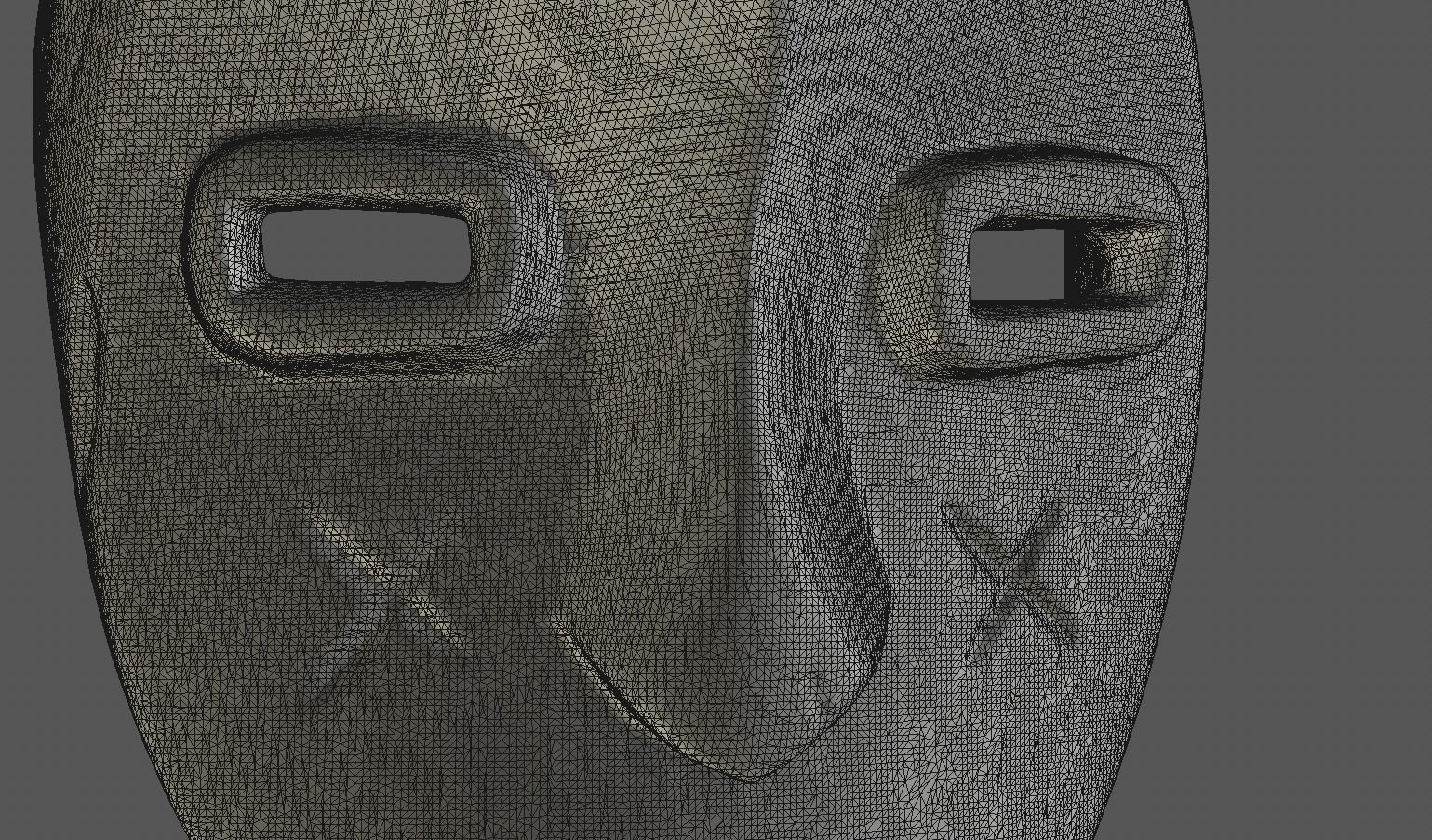 African Mask  3D print model_1