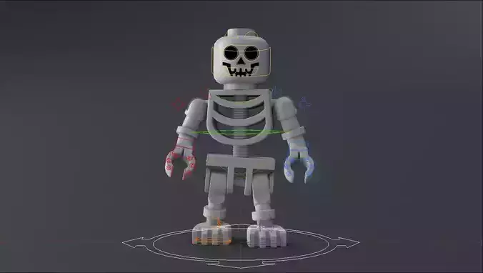 LEGO Skeleton Low-poly 3D model