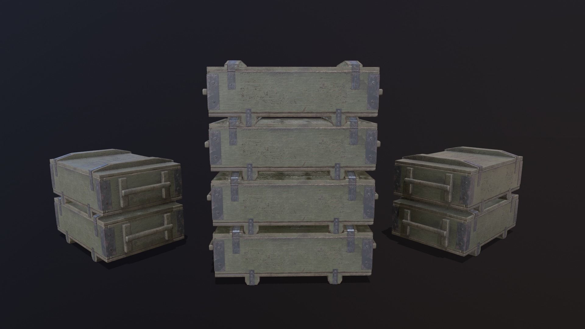Military crate Free low-poly 3D model_2