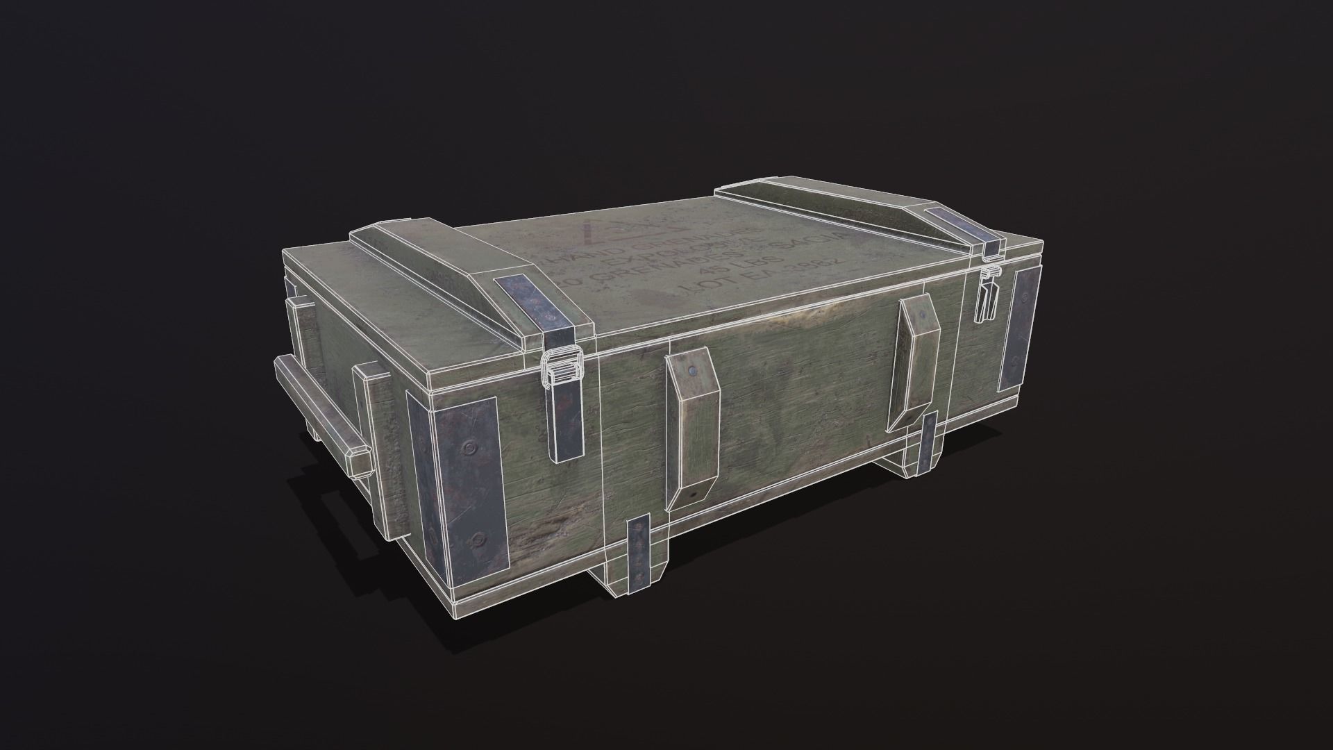 Military crate Free low-poly 3D model_5