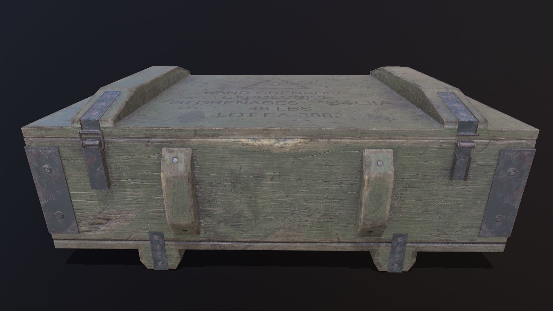 Military crate Free low-poly 3D model_3
